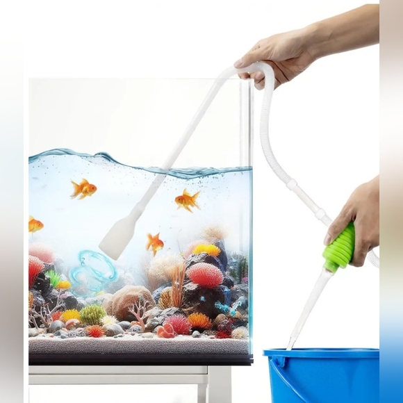 Luigi's Fish Tank Aquarium Gravel Vacuum  Quick Water Change & Cleaning Tool - Picture 1 of 6